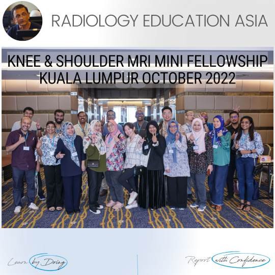 onsite Knee & Shoulder MSK MRI Mini Fellowship kuala lumpur october 15 16 malaysia radedasia
