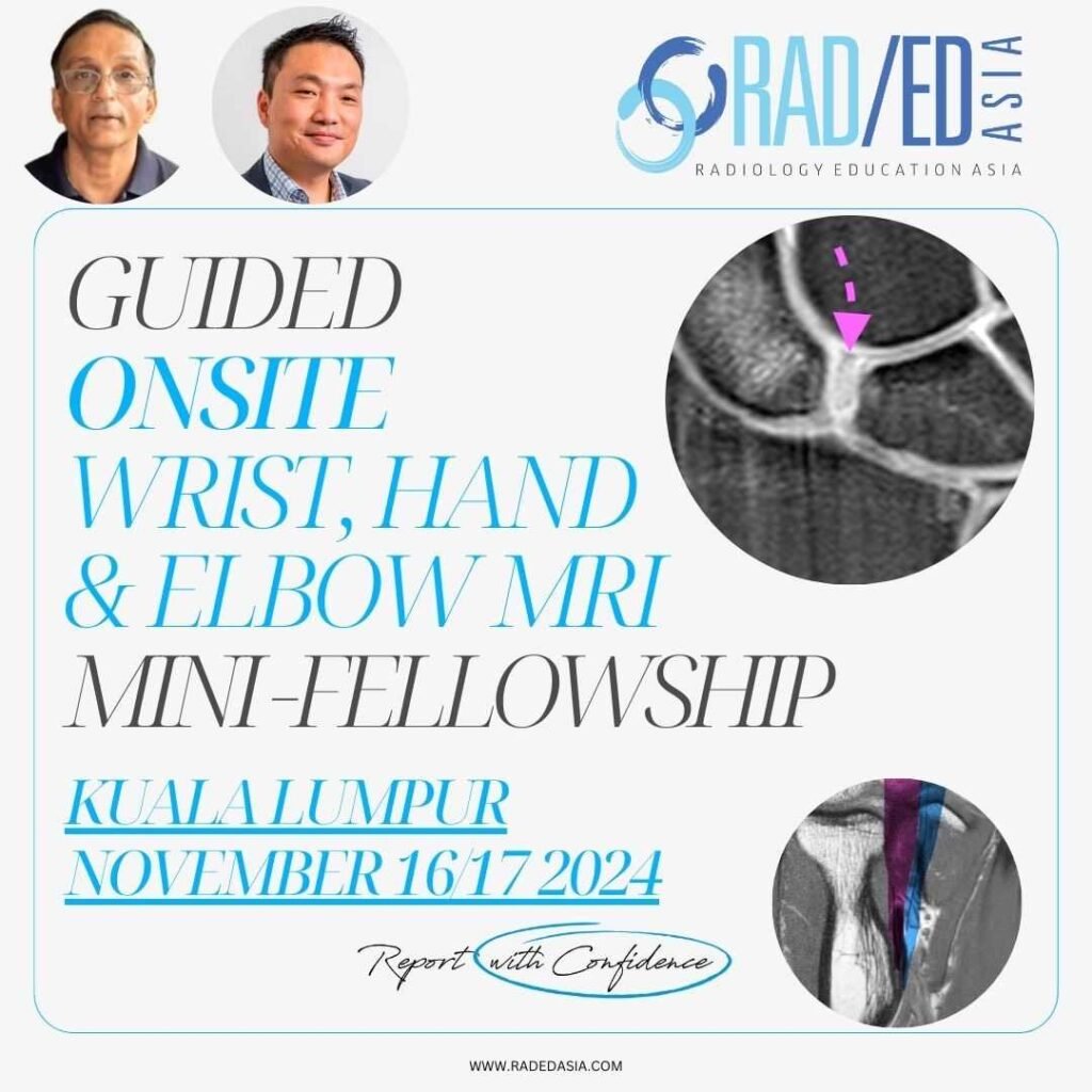 Learn MRI of wrist, hand, and elbow course and conference kuala lumpur malaysia singapore
