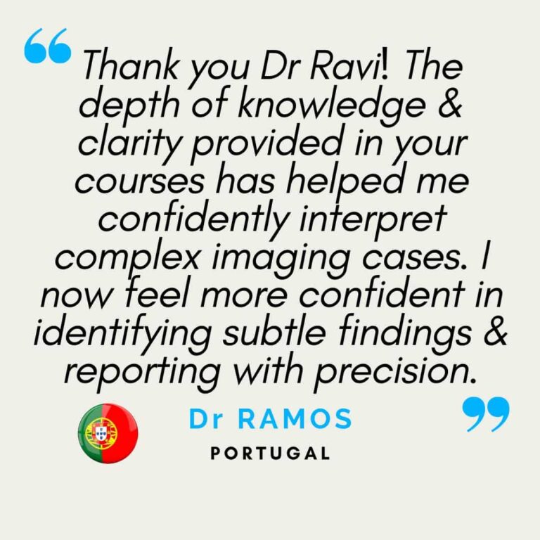 Medical specialist testimonials—radiologists, pain physicians, and sports medicine doctors—highlighting the clinical relevance, diagnostic impact, and educational structure of RadEdAsia’s MRI training programs across musculoskeletal and spine imaging.