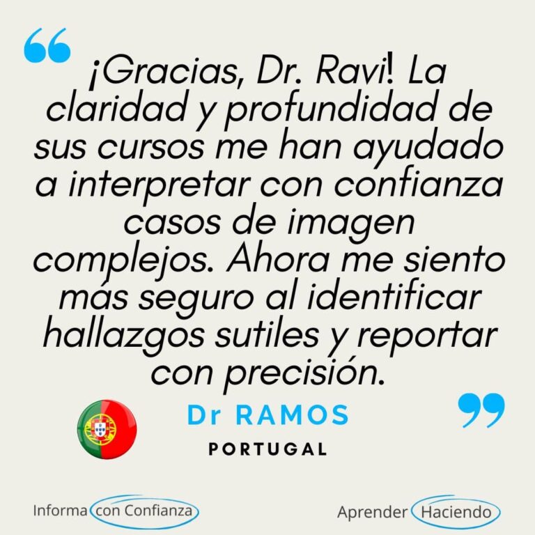 Testimonios de especialistas médicos (radiólogos, médicos especialistas en dolor y médicos especialistas en medicina deportiva) que destacan la relevancia clínica, el impacto diagnóstico y la estructura educativa de los programas de formación en resonancia magnética de RadEdAsia en el ámbito de las imágenes musculoesqueléticas y de la columna vertebral.
