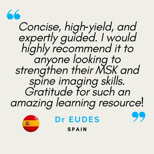 Medical specialist testimonials—radiologists, pain physicians, and sports medicine doctors—highlighting the clinical relevance, diagnostic impact, and educational structure of RadEdAsia’s MRI training programs across musculoskeletal and spine imaging.